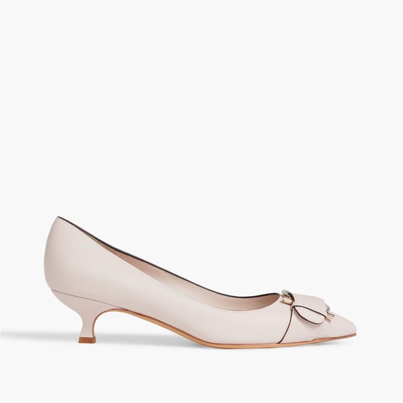 🆕 👠 SALVATORE FERRAGAMO Bione Vitello Pumps 4.0cm Color: Jasmine Size: 8C - Picture 3 of 10